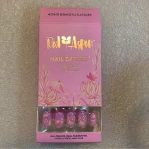 Red Aspen Floral Purple Press-On Nails